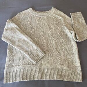 Croft and Barrow Gray Cable Knit Sweater Size Large